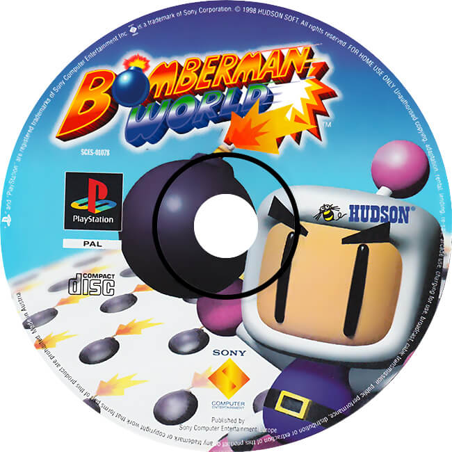 Лицензионный диск PAL Bomberman World для PlayStation